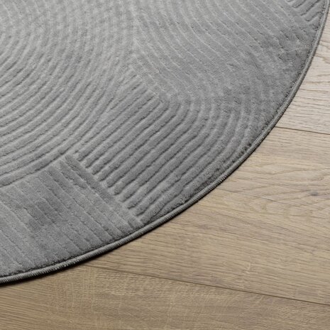 Vloerkleed IZA laagpolig Scandinavisch &Oslash; 80 cm grijs 4