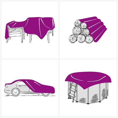 Dekzeil 650 g/m&sup2; 1x2,5 m zwart 8