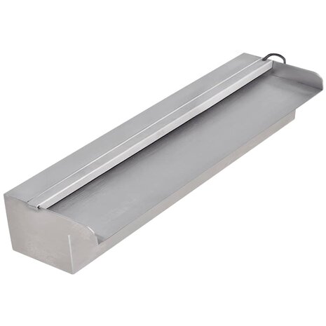 Zwembadwaterval met LED's rechthoekig 45 cm roestvrij staal 1