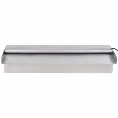 Zwembadwaterval met LED's rechthoekig 45 cm roestvrij staal 5