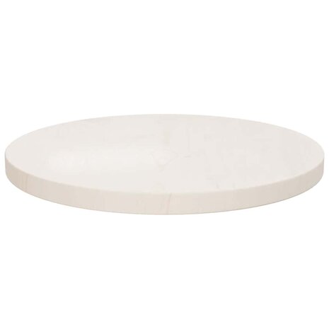 Tafelblad &Oslash;40x2,5 cm massief grenenhout wit 2