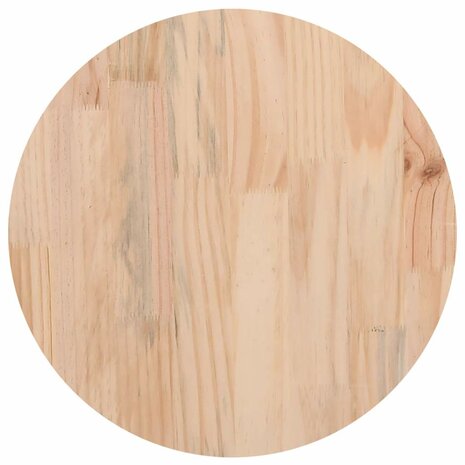 Tafelblad &Oslash;40x2,5 cm massief grenenhout wit 4