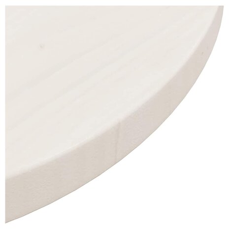 Tafelblad &Oslash;40x2,5 cm massief grenenhout wit 5
