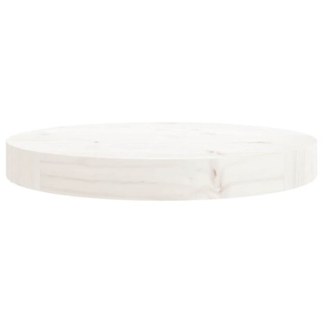 Tafelblad rond &Oslash;30x3 cm massief grenenhout wit 3