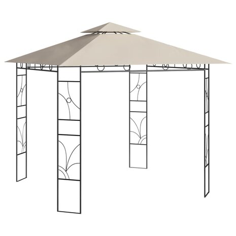 Prieel 160 g/m&sup2; 3x3x2,7 m cr&egrave;mekleurig 1