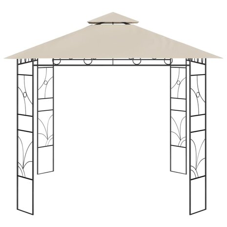 Prieel 160 g/m&sup2; 3x3x2,7 m cr&egrave;mekleurig 2