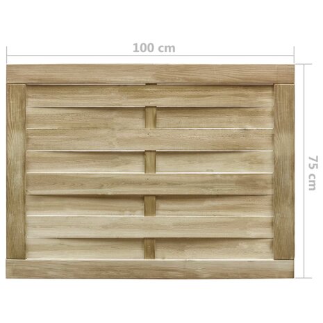 Poort 100x75 cm groen ge&iuml;mpregneerd grenenhout 4