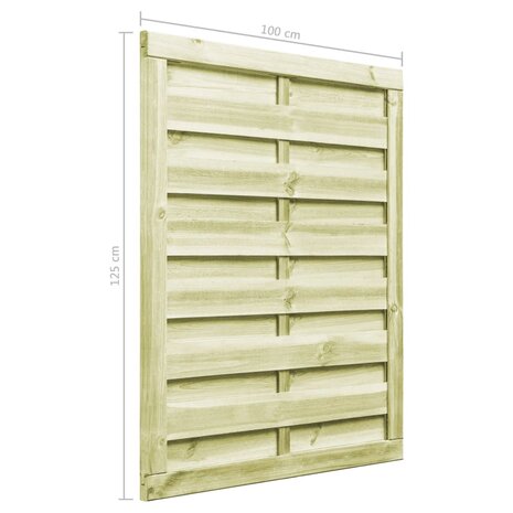 Poort 100x125 cm ge&iuml;mpregneerd grenenhout groen 6