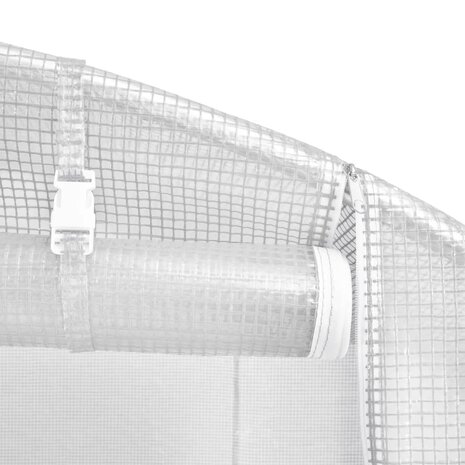 Tuinkas met stalen frame 12 m&sup2; 6x2x2 m wit 8