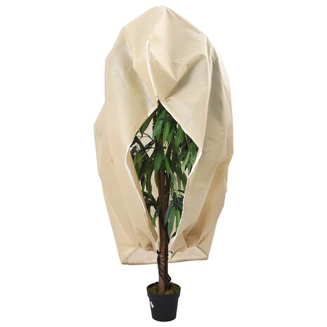 Plantenhoezen met ritssluiting 4 st 70 g/m&sup2; 1,2x1,8 m 2