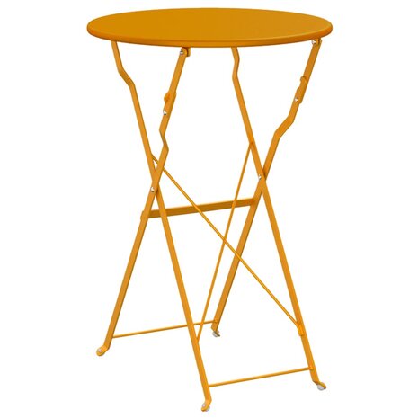Bistrotafel Mosterdgeel &Oslash; 50 x 71 cm Poedercoating staal 6