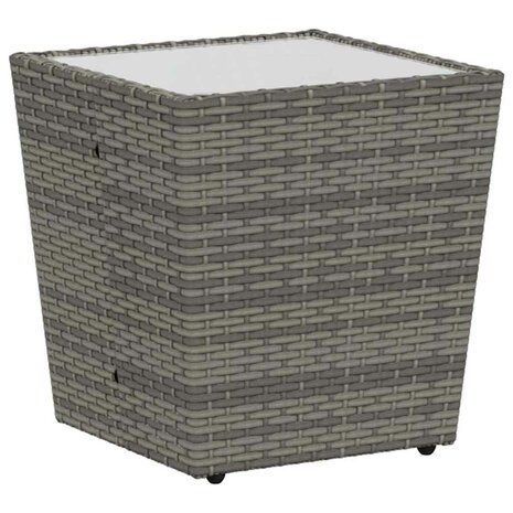 Tuin Bistroset 3 pcs Grijs poly rattan 5