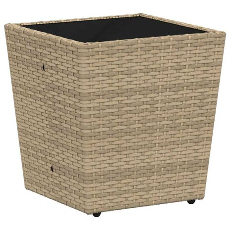 Tuin Bistroset 3 pcs Beige poly rattan 5