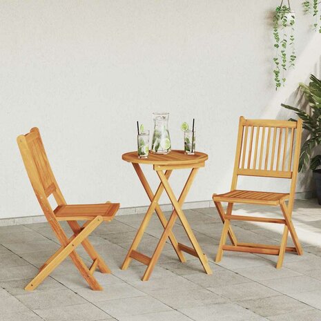 Tuin Bistroset 3 pcs Bruin Massief Acaciahout 4