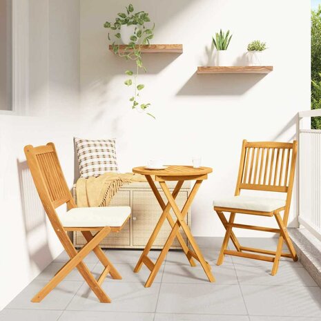 Tuin Bistroset 3 pcs Bruin Massief Acaciahout 1