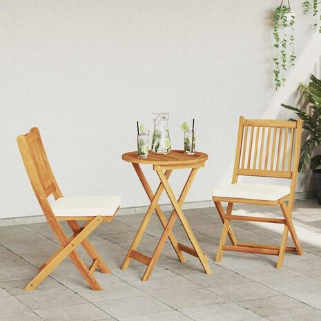 Tuin Bistroset 3 pcs Bruin Massief Acaciahout 4
