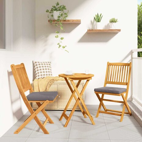 Tuin Bistroset 3 pcs Bruin Massief Acaciahout 1