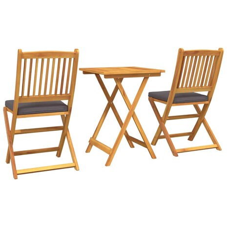 Tuin Bistroset 3 pcs Bruin Massief Acaciahout 8