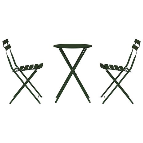 Vouw Bistroset 3 pcs Bossen Staal 7