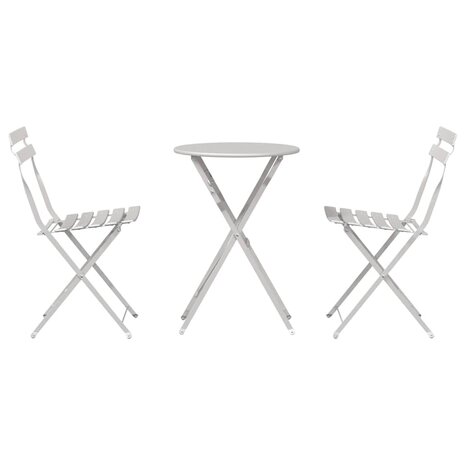 Vouw Bistroset 3 pcs Beige Staal 7