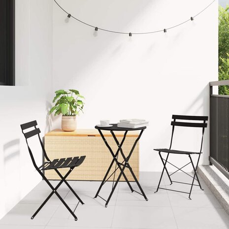 Vouw Bistroset 3 pcs Antraciet Staal 1