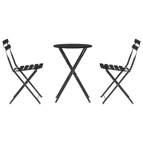 Vouw Bistroset 3 pcs Antraciet Staal 7