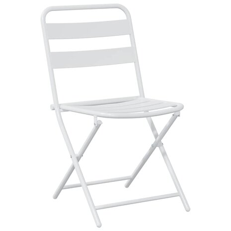 Tuin Bistroset 3 pcs Wit Staal 5