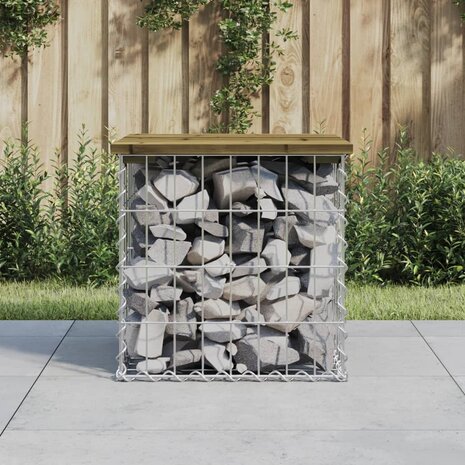 Tuinbank schanskorfontwerp 43x44x42 cm ge&iuml;mpregneerd grenenhout 1