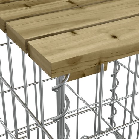 Tuinbank schanskorfontwerp 63x31,5x42 cm ge&iuml;mpregneerd hout 6