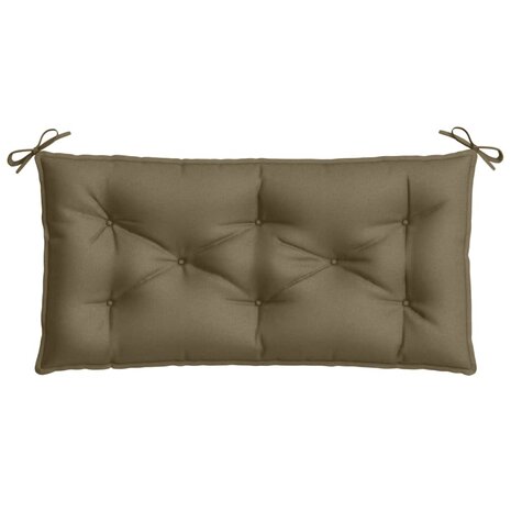 Tuinbankkussen 100x50x7 cm stof gem&ecirc;leerd taupe 4