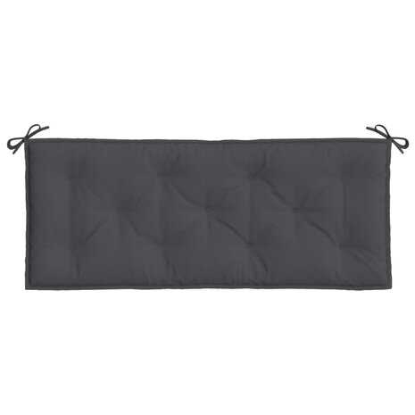 Tuinbankkussen 120x50x7 cm stof gem&ecirc;leerd antracietkleurig 4