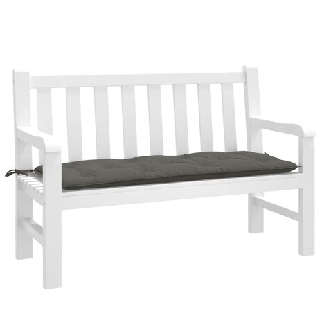 Tuinbankkussen 120x50x7 cm stof gem&ecirc;leerd donkergrijs 1