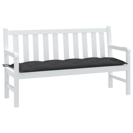 Tuinbankkussen 150x50x7 cm stof gem&ecirc;leerd antracietkleurig 1