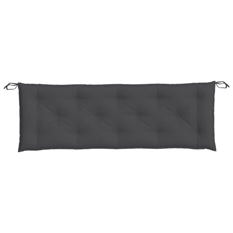 Tuinbankkussen 150x50x7 cm stof gem&ecirc;leerd antracietkleurig 4