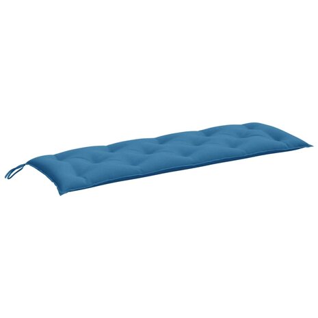 Tuinbankkussen 150x50x7 cm stof gem&ecirc;leerd blauw 2
