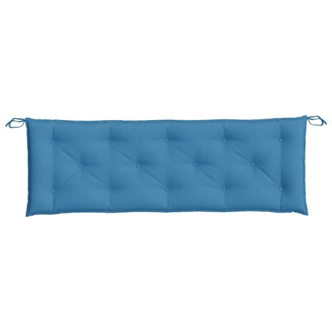 Tuinbankkussen 150x50x7 cm stof gem&ecirc;leerd blauw 4