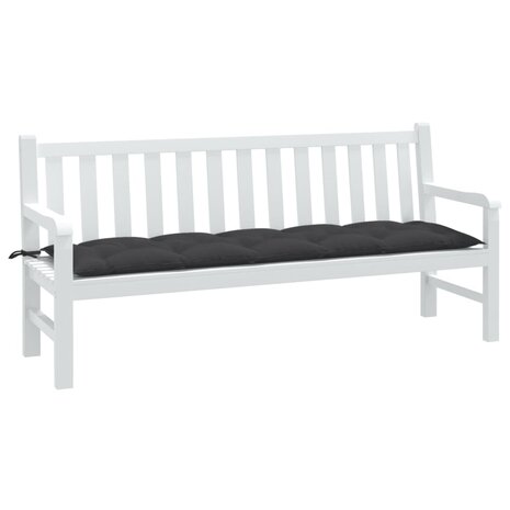 Tuinbankkussen 180x50x7 cm stof gem&ecirc;leerd antracietkleurig 1