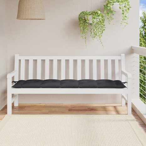 Tuinbankkussen 180x50x7 cm stof gem&ecirc;leerd antracietkleurig 3