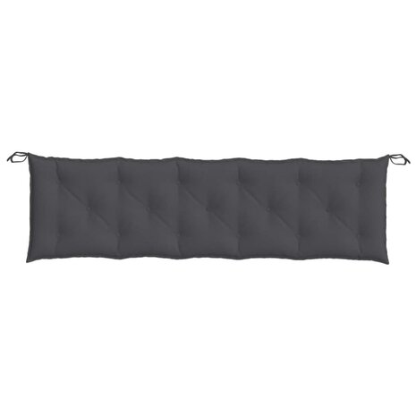 Tuinbankkussen 180x50x7 cm stof gem&ecirc;leerd antracietkleurig 4