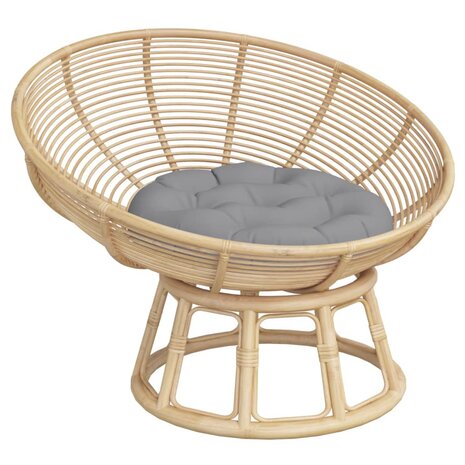 Zitkussen rond &Oslash; 60x11 cm oxford stof grijs 3