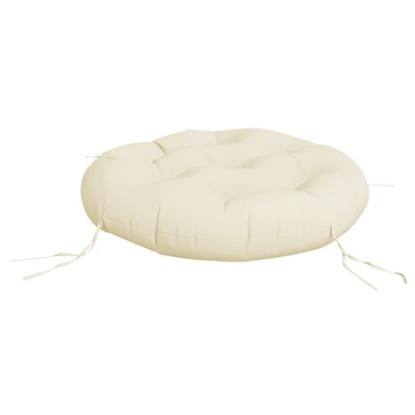 Zitkussen rond &Oslash; 60x11 cm oxford stof cr&egrave;mekleurig 4