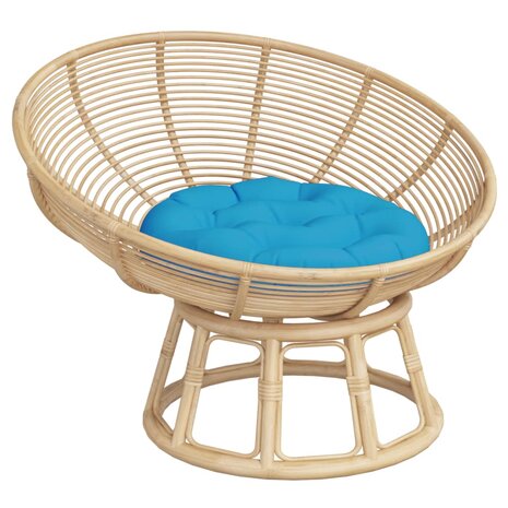 Kussen rond &Oslash; 60x11 cm oxford stof lichtblauw 3