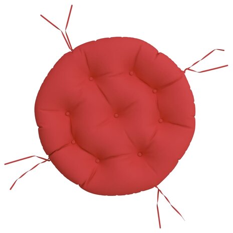 Zitkussen rond &Oslash; 60x11 cm oxford stof rood 2