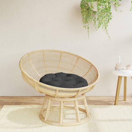 Zitkussen rond &Oslash; 60x11 cm oxford stof zwart 1