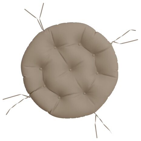 Zitkussen rond &Oslash; 60x11 cm oxford stof taupe 2