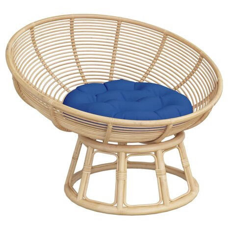 Zitkussen rond &Oslash; 60x11 cm oxford stof koningsblauw 3