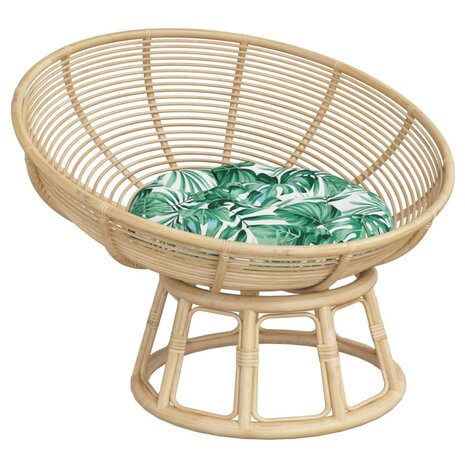Zitkussen rond bladpatroon &Oslash; 60x11 cm oxford stof 3