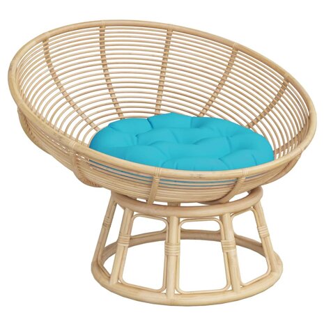 Zitkussen rond &Oslash; 60x11 cm oxford stof turquoise 3