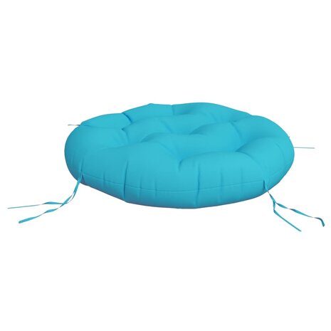 Zitkussen rond &Oslash; 60x11 cm oxford stof turquoise 4