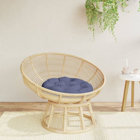 Zitkussen rond &Oslash; 60x11 cm oxford stof marineblauw 1
